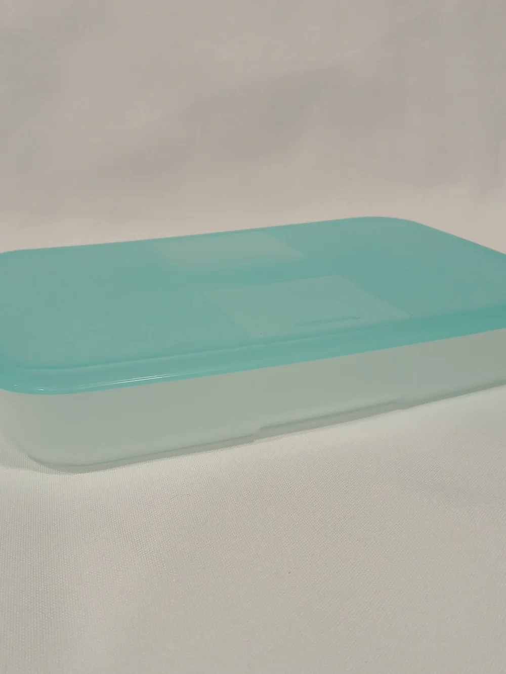 Vntg Tupperware Freezer Mate Set 2093A Lid 2092B Turquoise 2 3/4 Cups Rectangle